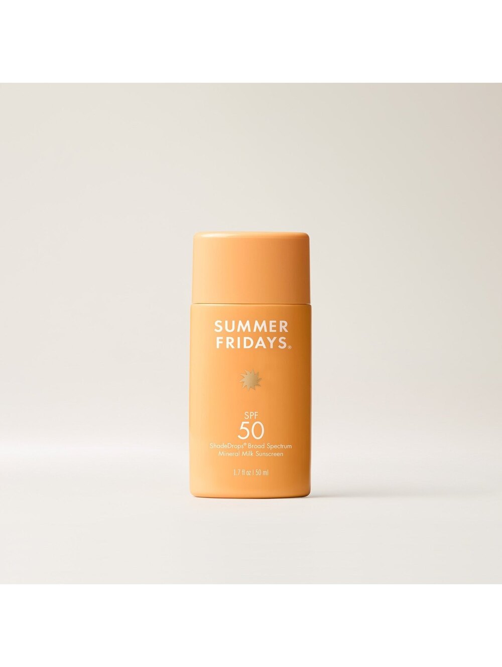 msrp $38 Summer Fridays ShadeDrops Broad Spectrum SPF 50 Mineral Milk Sunscreen